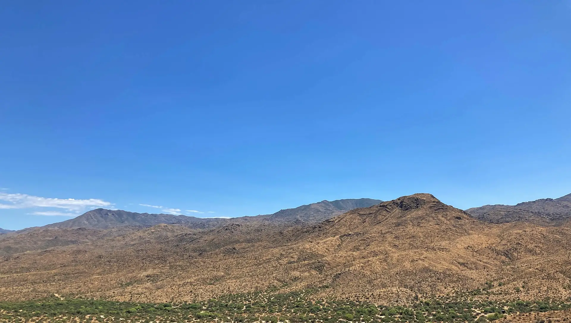 Superstition Mountains seen from Apache Junction, Arizona