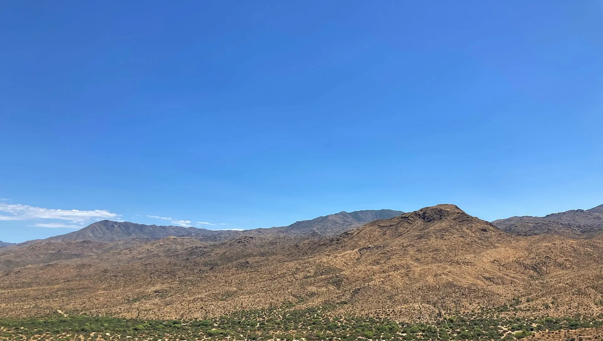 Superstition Mountains seen from Apache Junction, Arizona